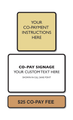 Co-payment Signs for Medical Offices