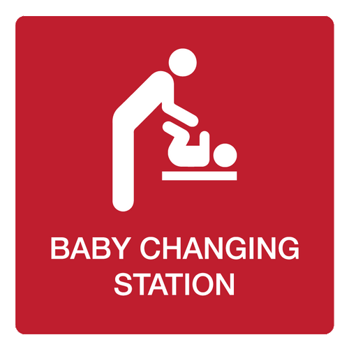 Baby Changing Area Signs with Laser Engraved Design for Restrooms