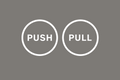 Push/Pull Door Signs in cool Round design