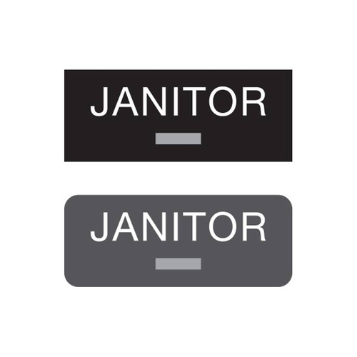 Americans with Disabilities Act (ADA) Braille Janitor Signs 2" x 5"