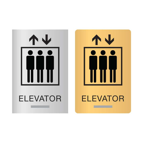 ADA Elevator Signs with Curved or Square Corners
