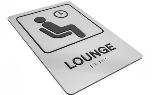 ADA Lounge Sign - Braille Office Signs