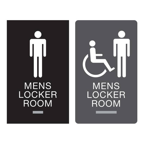 ADA Braille Mens Locker Room Signs