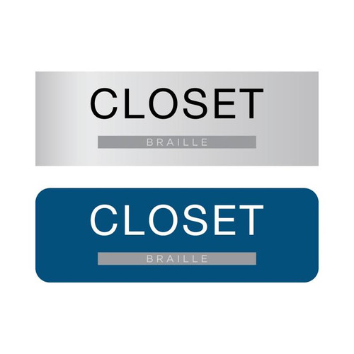 Closet Sign ADA Braille