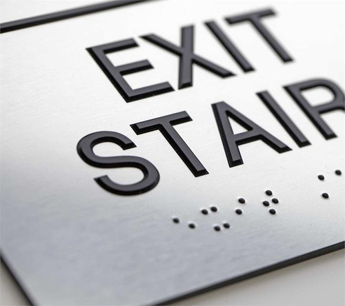 Exit Stairs ADA Braille Office Signs