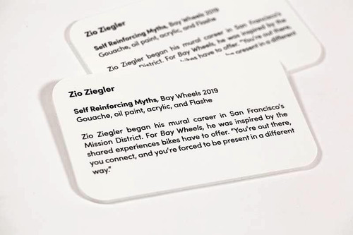 Artist Placards and Museum Name Plates, for text, logos and QR codes