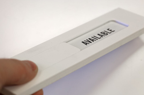 In session signs and slider signs for Room Availability Signage