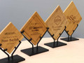 bamboo plaque award with stand, recognition and awards products, laser engraved