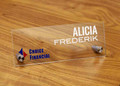 Acrylic desk name plates and desk signs