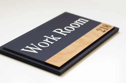 Wood Accent Name Plates and Office Signs