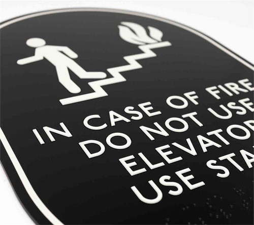 ADA Braille Use Stairs Signs