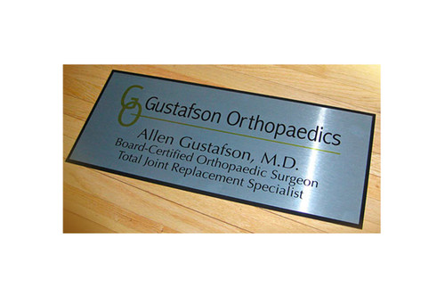 Metal Office Door Company Logo Signs - 19" x 8"