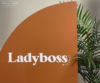 vinyl wall office logo sign