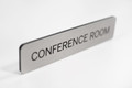 Brushed Aluminum Flush Mount Conference Room Sign