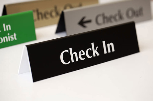 Reception Check In Signs