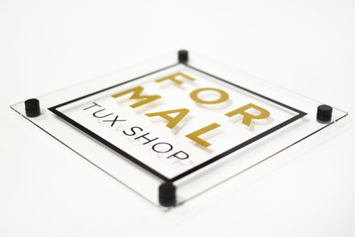 Clear Acrylic Sign with Vinyl