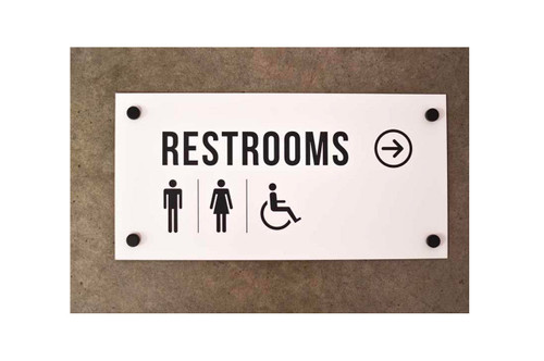 Custom Acrylic Directional Arrow Wayfinding Signs