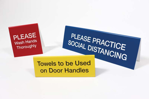 Counter Tent Health Safety Signs