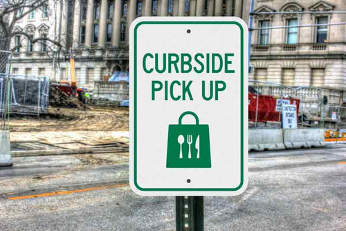 Parking Lot Signs - Curbside Pickup & Online Orders