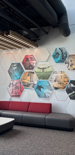 Custom Hexagon Wall Art Branding
