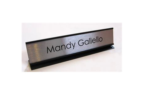 Custom Metal Desk Name Plate With Standing Frame for Desks and Lobbies