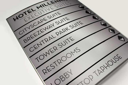 Curved Tenant Business Directory Sign