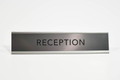 Laser Engraved Acrylic Metal Looking Insert with Brushed Silver Metal Frame