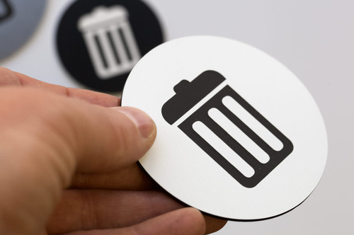 Engraved Trash Signs for Office or Recycling Area