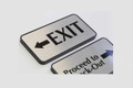 Exit Signs and Custom Brushed Metal Office Signs