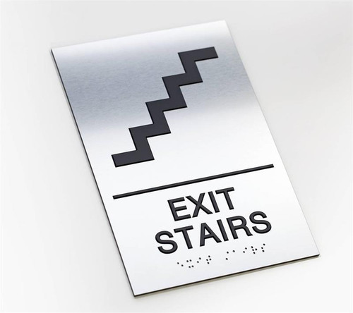 Exit Stairs ADA Braille Office Signs