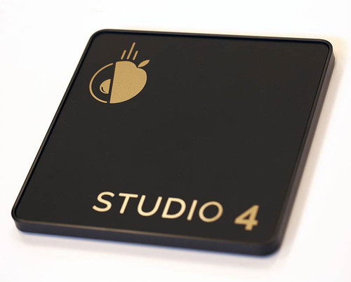 Black Office Sign with Metal Frame