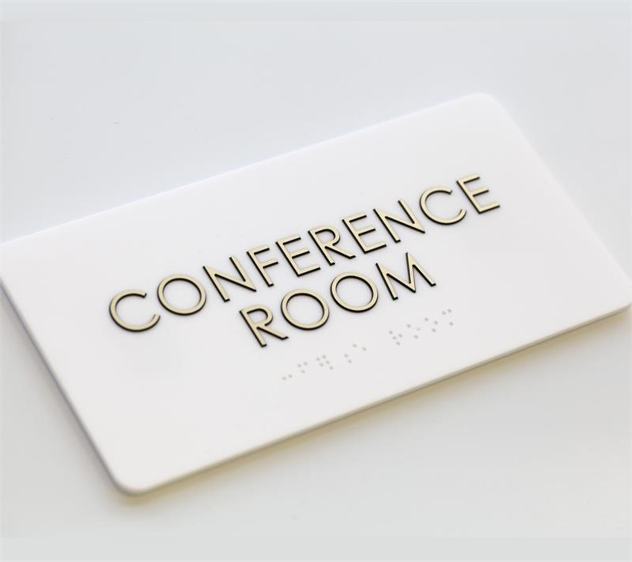 Custom Text Gold Series ADA Braille Sign