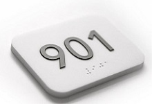 Hotel Line - Braille Room Number Signs