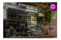 store hours of operation sign - vertical layout