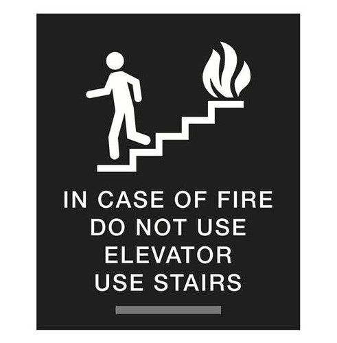 10" x 12" Fire/Stairs ADA Braille Sign