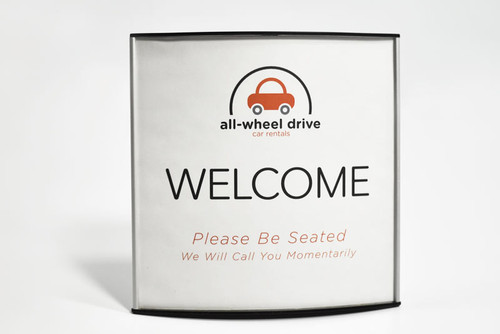 Interchangeable Desk Signs with Left to Right Curve - DKP Series