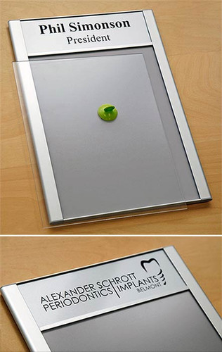 Interchangeable Wall Sign with Custom Header