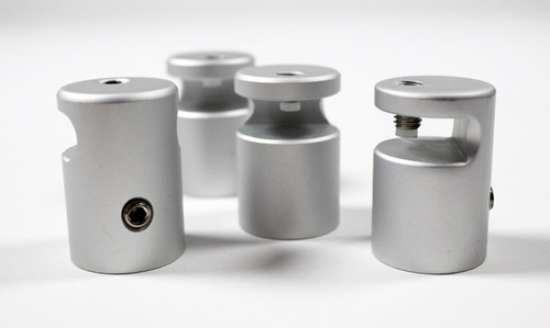 Brushed Silver Sign Clamp