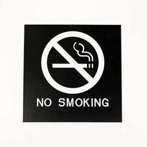 Economy No Smoking ADA Braille Sign