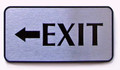 Brushed Metal Exit Signs
