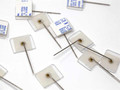 Partition pins and fabric pins for signs and hanging