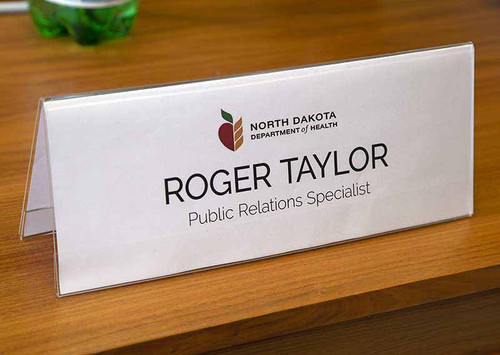 Clear Paper Holder for Desk - Desk and Table Name Plates