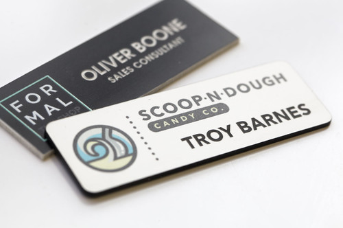 Printed Color Name Tags with Engraving
