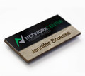 Dark Metal Wooden Name Badges