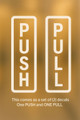 Set of Push Pull Signs for Doors (decals)