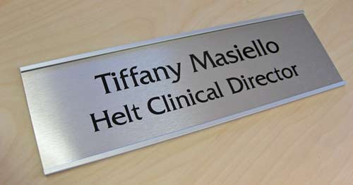 Brushed Metal Signs for Doors