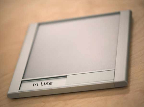 Availability sign with insert area, change the inserts and display availability