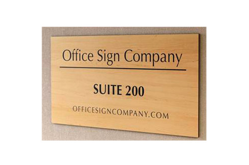 Suite Room Signs, Office Signs and Lobby Signs in engraved wood tones.