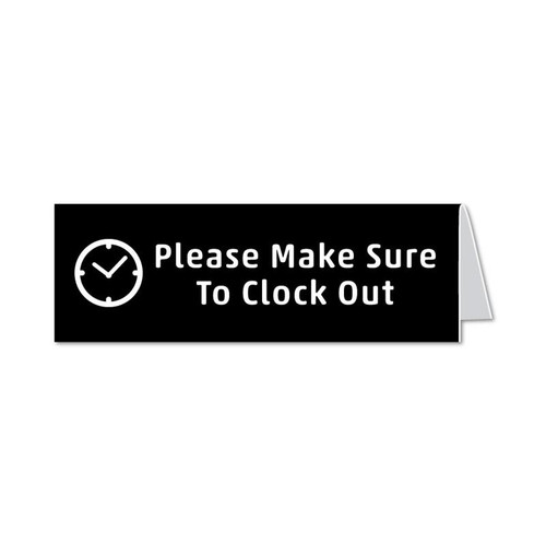 Clock Out Sign - Employee Clock Out Reminder Sign