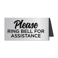 Please Ring Bell For Assistance Desk Sign - 6" x 3"